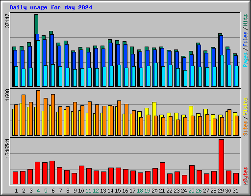 Daily usage for May 2024