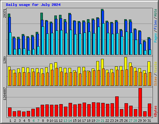 Daily usage for July 2024