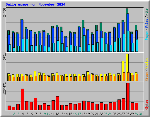 Daily usage for November 2024