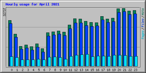 Hourly usage for April 2021
